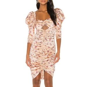 For Love and Lemons ASTER FLORAL MIDI DRESS